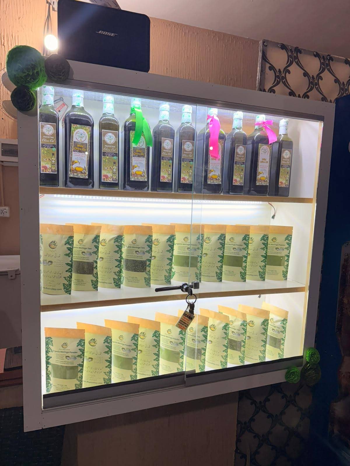 Moringa and olive products, Dhan Valley Farm shop